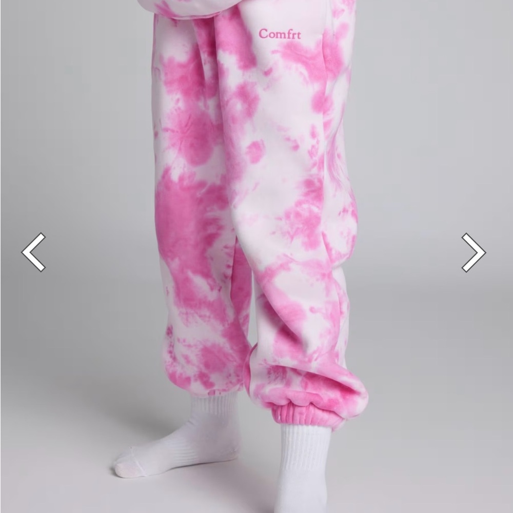 Comfrt Kids Pink Tie-Dye Sweatpants